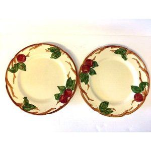 Franciscan Apple Dinner Plates 1960s TV USA Backstamp 10.5" Set of 2